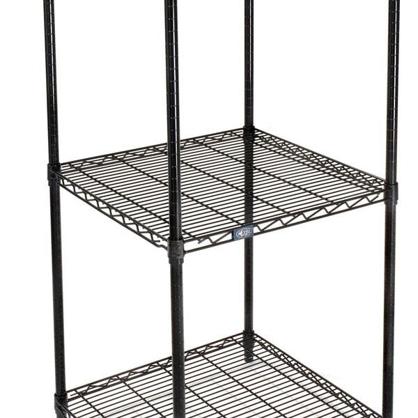 Wire Shelving, Black Epoxy, 24W X 24D X 74H